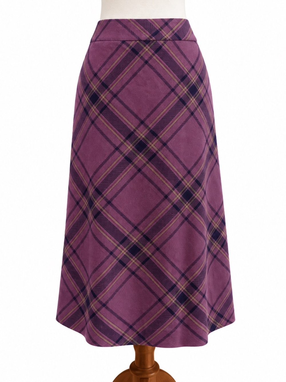 Pendleton Purple Plaid A-Line Skirt 100% Virgin Wool Vintage 4